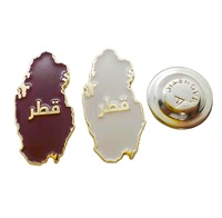 Métal métallique or état du Qatar compagnie aérienne logo uniforme costume manteau col poche broche badge broche broches badges broches