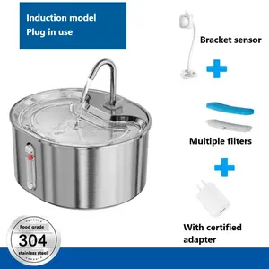 304 in acciaio inox pet distributore di acqua grande capacità 3.2L automatico gatto e cane fontana per bere