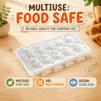 Vente en gros de barquettes en plastique transparent à 10 cavités pour chocolats truffés, boîte d'emballage pour bonbons