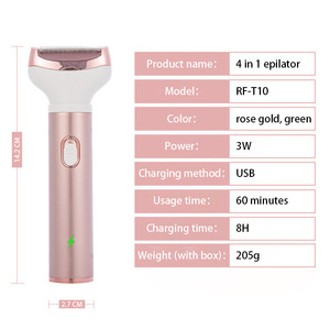Depiladora Eléctrica Corporal 4 en 1 para Uso Doméstico, Precio Bajo al por Mayor, Herramienta Portátil de Depilación para Mujer - Product Image 3