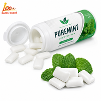 Vente en gros chewing-gum au xylitol personnalisation souffle frais protéger les dents blanc dodu saveur de fruit sans sucre menthe chewing-gum
