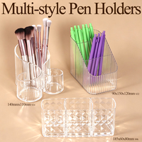 Support de rangement transparent en acrylique PS WEISHENG pour crayons, marqueurs, pinceaux de maquillage et stylos – Idéal pour le bureau et l'école – Prix usine