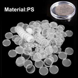 Étuis de rangement pour jetons de jeu de cartes <span class=keywords><strong>Arkham</strong></span> Horror, capsules rondes transparentes pour pièces de monnaie, diamètre interne de 25 mm - Product Image 3