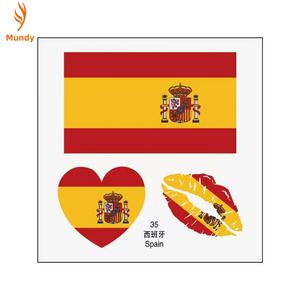 Tatouages temporaires drapeaux nationaux de la Coupe du Monde de football 2026 – Écologiques, résistants à la transpiration, autocollants pour le visage et le corps pour les fans de football - Product Image 5