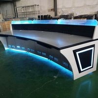 Console de commande LED en acrylique, bureau de commande de sécurité, établi d'ordinateur, plate-forme d'exploitation, Table de bureau Commercial