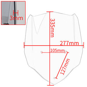 XXUN-Deflector de viento para parabrisas de motocicleta, con soporte de montaje para <span class=keywords><strong>Yamaha</strong></span> <span class=keywords><strong>MT</strong></span>-<span class=keywords><strong>03</strong></span> MT03 <span class=keywords><strong>MT</strong></span> <span class=keywords><strong>03</strong></span> 2016 2017 <span class=keywords><strong>2018</strong></span> 2019 - Product Image 6