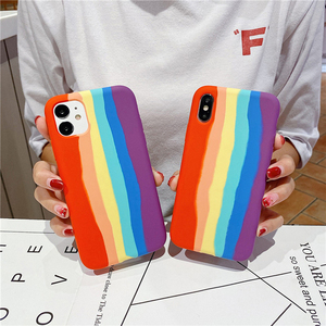 Custodia per telefono in Silicone liquido <span class=keywords><strong>arcobaleno</strong></span> più venduta in Nord America per <span class=keywords><strong>iPhone</strong></span> 11 12 Pro Max alla moda <span class=keywords><strong>Cover</strong></span> antiurto - Product Image 4