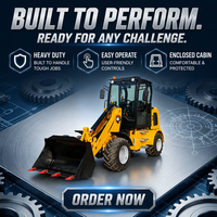 Langsung dari Pabrik |   Wheel Loader Kompak H280 1 Ton, Bucket 0.5m³ untuk Pertanian, Lanskap & Penanganan Material Konstruksi