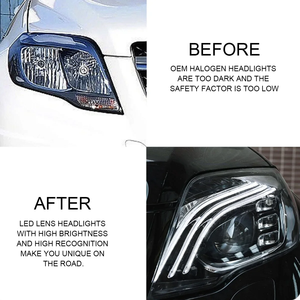 Faros Delanteros HETOP <span class=keywords><strong>GLK</strong></span> X204 2013-2015, Diseño LED Mejorado, Conjunto de Luces Delanteras, Lentes de Proyector, Accesorios Modificados para Benz - Product Image 2