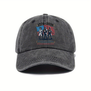 Gorra de <span class=keywords><strong>B</strong></span>éisbol de PVC Lavable con Estampado del Día de la Independencia Americana, Unisex, 6 Paneles, Ajustable, para Exteriores, Personalizable, Fabricante de Gorras - Product Image 6