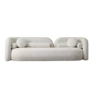 Canapé sectionnel en tissu lin bouclé en forme de L, <span class=keywords><strong>moderne</strong></span>, beige crème, vérifié, modèle tendance <span class=keywords><strong>2021</strong></span>, Ecksofa - Product Image 5