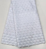 Haute Qualité 100% Coton Dentelle Tissu pour Hommes Blanc Fantaisie Brodé Guipure Technique Durable Durable-Vente En Gros Bas Prix