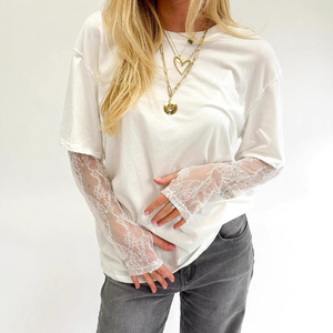 <span class=keywords><strong>T</strong></span>-<span class=keywords><strong>shirt</strong></span> ample en coton pour <span class=keywords><strong>femme</strong></span>, style anglais, sexy et original, col rond, design de niche, collection é<span class=keywords><strong>t</strong></span>é européenne et américaine - Product Image 1