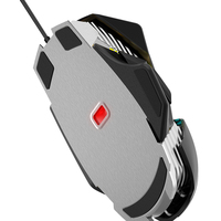 Vente directe d'usine, souris de jeu filaire USB programmable OEM RGB en métal, design optique ergonomique, adaptée aux joueurs sur PC