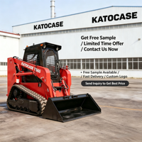 Chargeuse compacte sur chenilles hydraulique diesel KATOCASE avec moteur Weichai, rayon de braquage court, capacité de charge de 1200 kg, pour usage municipal