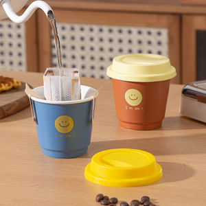 Portable Coffee to Go Mug <b>Reusable</b> Mini Tumbler <b>Cups</b> Ceramic Travel Mug with Lid - Product Image 2