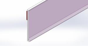 HZL Nhà Máy Tùy Chỉnh Rõ Ràng Tự Dính Chủ Thẻ Phẳng Máy Quét Đường Ray Hiển Thị PVC Kệ Cạnh Dữ Liệu <span class=keywords><strong>Strip</strong></span> Cho Siêu Thị - Product Image 4