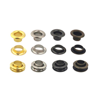 Oeillet en laiton de 5mm avec rondelle Double face pour réparation de vêtements en cuir, œillets ronds pour chaussures, sac, vêtements, ceinture, chapeau