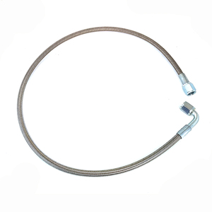 Tuyau d'huile <span class=keywords><strong>turbo</strong></span> haute <span class=keywords><strong>pression</strong></span> en acier inoxydable doublé de PTFE AN4 droit/90 °   Accessoires - Product Image 1