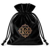 Pochette à bijoux en velours doux en gros, sac en velours à cordon avec logo personnalisé pour bagues, colliers, boucles d'oreilles, emballage cadeau et rangement de bijoux
