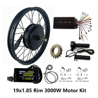 Kit de conversion de moteur de moyeu arrière sans balais et sans engrenages pour vélo électrique Fat Ebike 19 pouces, jante 19x1.85, 60V 72V 3000W