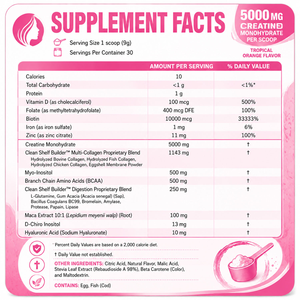 Integratore in Polvere per Donne: Creatina Monoidrato 5000mg, Inositolo, Biotina e <span class=keywords><strong>Collagene</strong></span> per Gestione dell'Energia e Allenamento - Product Image 2