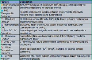 LED Signage Module SMD3030 DC12V IP65 Waterproof 100Lm/W LED Module for Outdoor Advertising Channel <b>Letter</b> <b>Light</b> <b>Box</b> - Product Image 6