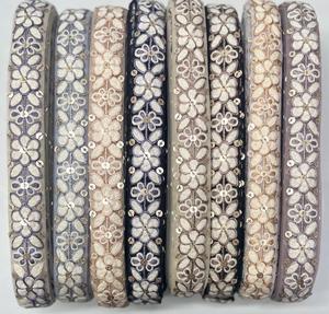 Offre Spéciale Floral brodé Vintage Style ethnique Tulle dentelle artisanat coupe bordure coloré maille broderie dentelle garniture - Product Image 3