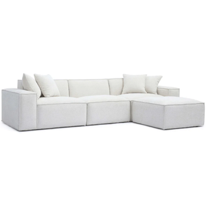 La colección Mandy Modular ofrece una textura acogedora y un estilo distintivo con su suave tejido de chenilla y costuras gruesas. - Product Image 6