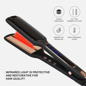 Stecca per piastra per capelli a infrarossi versione larga per piastra per capelli professionale in ferro piatto personalizzato veloce per uso domestico - Product Image 1