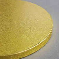 Lot de 50 plateaux à gâteau ronds en carton ondulé doré de 12 pouces (30,5 cm) avec estampage et matériaux recyclés