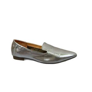 Chaussures <span class=keywords><strong>bateau</strong></span> grises pour femmes avec bout pointu Ladies' Casual Solid Patent Flat and Breathable <span class=keywords><strong>Slip</strong></span>-On Closure pour la saison d'automne - Product Image 1