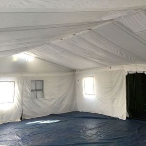 Good Custom Durable Heavy Duty Tenda Waterproof <b>Canvas</b> Four-season Tactical Outdoor Medical Tent Steel Tube <b>Frame</b> One Bedroom - Product Image 5