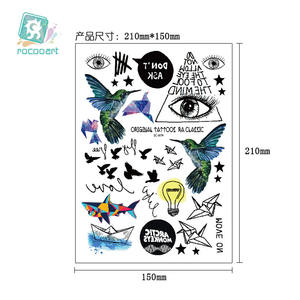 Impermeable belleza mujeres cuerpo arte tatuaje Tribal Sexy tatuaje temporal diseños <span class=keywords><strong>para</strong></span> damas negro pájaro Temp tatuaje pegatina - Product Image 5