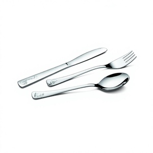 Tenedor Cuchillo y Bebé Cuchara Juego de Cubiertos Con Diseño Kitze Diseño Cuchara Color Plata 4 Piezas Cubiertos a Precio Mayorista - Product Image 1