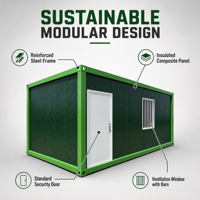 Cabane de vacances modulaire préfabriquée en acier à montage rapide, design moderne, petite maison conteneur pour l'extérieur