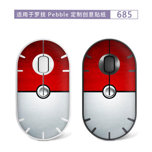 Logitech Pebble <b>Mouse</b> Skin 685 Red White Design For Laptop PET Material - Product Image 1