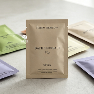 Factory Custom Digital Printing Kraft Paper <b>Packaging</b> Bags Three Side Seal Pouches for Bath Salt <b>Jewelry</b> Apparel Accessories - Product Image 4