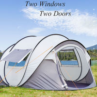 Tente familiale pop-up quatre saisons à double couche pour 3-4 personnes, une chambre, portable, pour usage extérieur