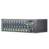 Console de mixage audio professionnelle OEM 12 canaux en métal à montage en rack avec enregistreur intégré et effets analogiques pour l'éclairage audio-vidéo