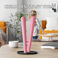Tube en plastique à couvercle rabattable de 19*120 mm, récipient hermétique pour médicaments, résistant aux enfants, tubes de stockage coniques en plastique
