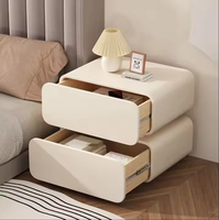 Chevet d'angle moderne et élégant à 2 tiroirs en bois, meuble polyvalent pour la maison, bar, salle à manger, appartement, chambre à coucher, salon