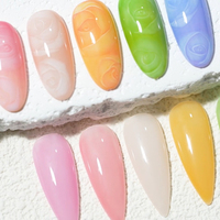 Vernis à ongles semi-permanent vegan UV, couche de finition changeante de couleur en fonction de la température, marque privée, couleurs vives, pour nail art