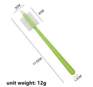 Brosse de nettoyage de cuisine avec manche en acier et brosse en nylon pour presse-agrumes/machine à lait de soja, en plastique PP - Product Image 5