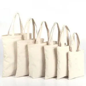 Ide produk baru 2024 tas tote kustom kanvas katun kosong tas belanja dapat digunakan kembali