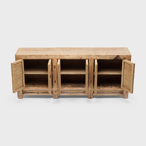 Factory Direct Durable Multifunction Solid Wood <b>Sideboard</b> Cabinet Customizable Finish Modern Design Dining <b>Kitchen</b> Storage - Product Image 5