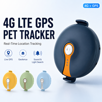Traceur GPS portable mini 4G LTE pour animaux de compagnie avec son et lumière, dispositif de collier étanche, colliers pour chiens avec GPS