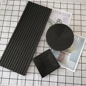 Ensemble de sous-verres en bois de hêtre à ondulation de l'eau Tapis de boisson en bois nordique pour café et thé - Product Image 3