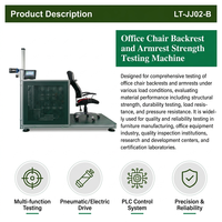 Testeur de résistance des dossiers et accoudoirs de chaise de bureau, machine de test de charge statique et de fatigue à double fonction, conforme aux normes BIFMA X5.1 et EN 1335
