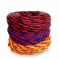 Cable de Alarma contra Incendios Personalizado RVS de 2 Núcleos, 0.75mm, 1.5mm, 2.5mm, Par Trenzado de Cobre Puro, Rojo y Azul, para Sistemas de Seguridad